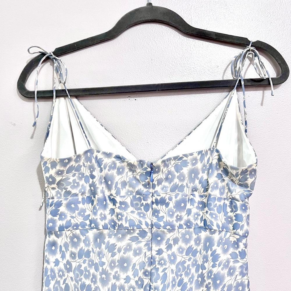 NWT J.Crew Powder Blue 100% Silk Floral Spaghetti Strap Sundress MSRP$128 - Picture 10 of 16